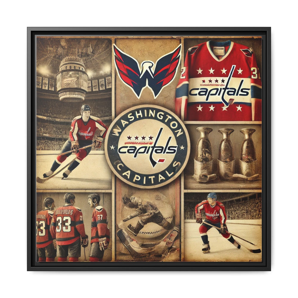 "Vintage Washington Capitals"  - Matte Canvas, Framed