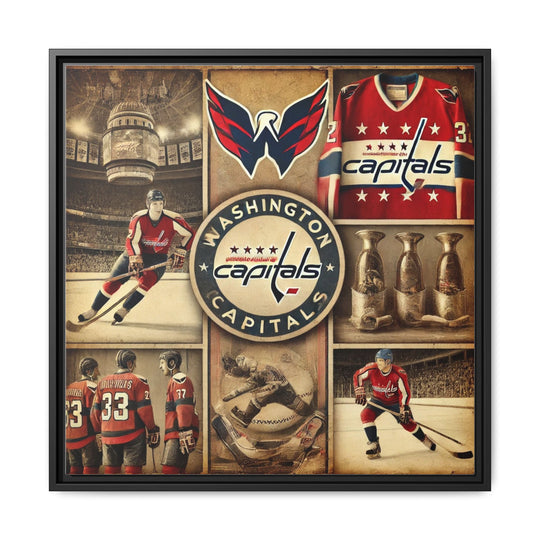 "Vintage Washington Capitals"  - Matte Canvas, Framed