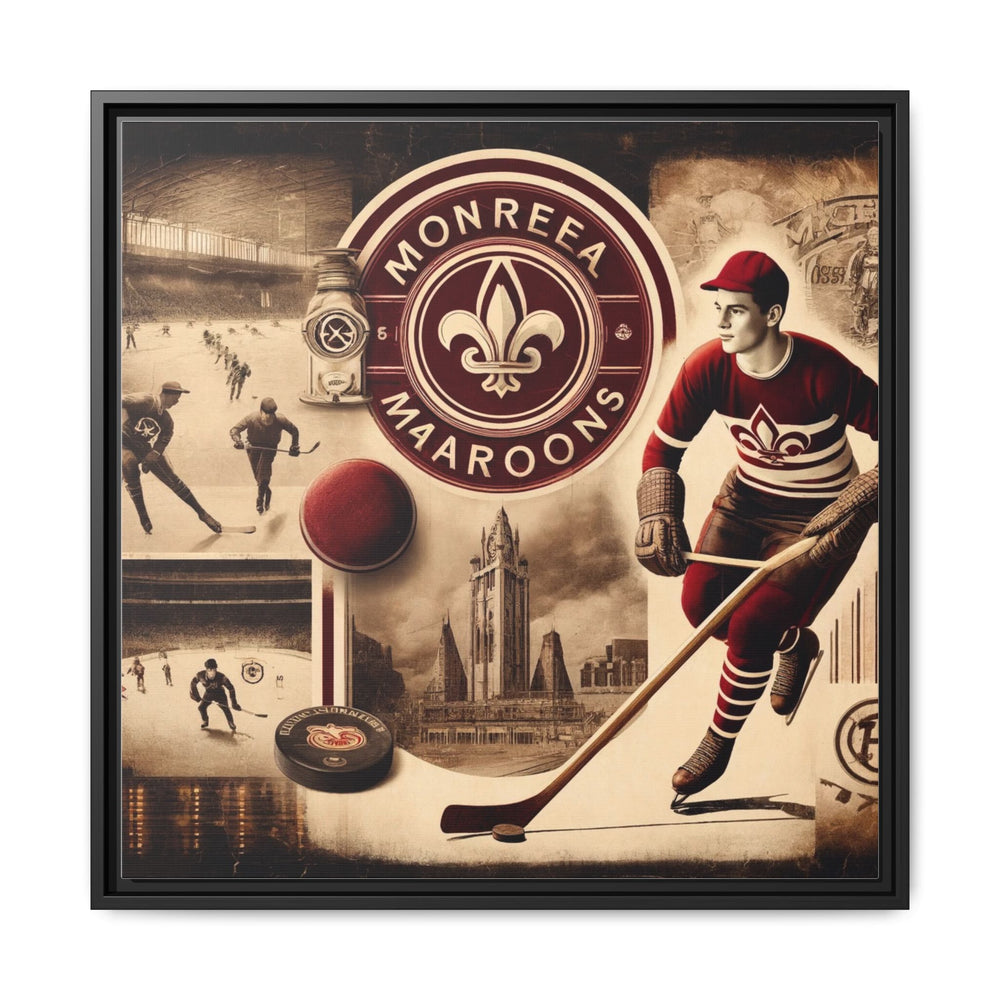"Vintage Montreal Maroons"  - Matte Canvas, Framed