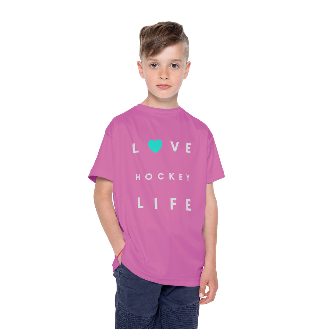 "Love Hockey Life" - Kids Sports T-Shirt