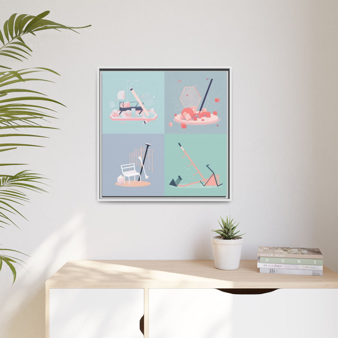 "Relaxing & Hockey"  - Matte Canvas, Framed