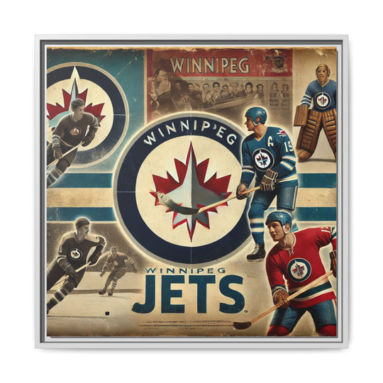 "Vintage Winnipeg Jets"  - Matte Canvas, Framed