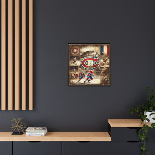 "Vintage Montreal Canadiens"  - Matte Canvas, Framed