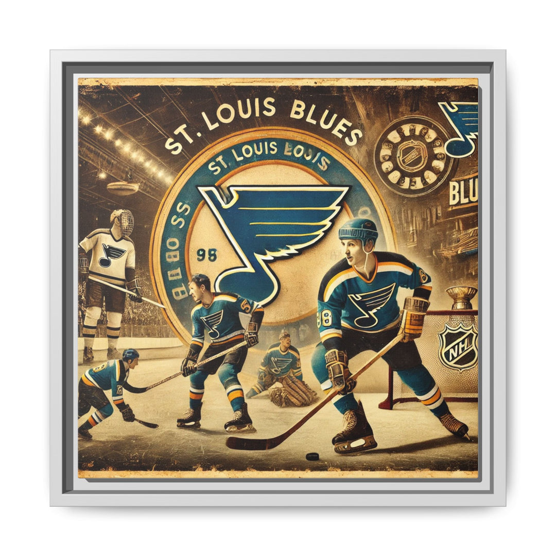 "Vintage St. Louis Blues"  - Matte Canvas, Framed