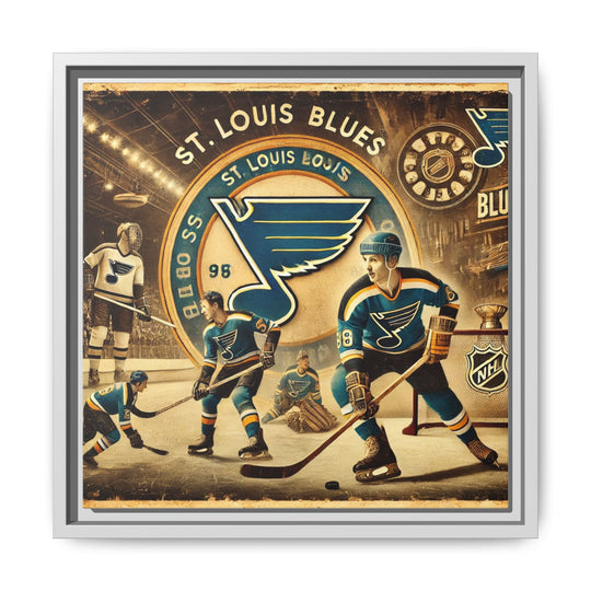"Vintage St. Louis Blues"  - Matte Canvas, Framed