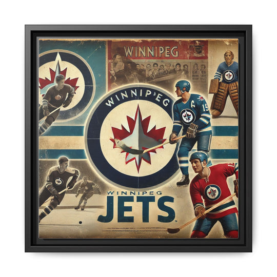 "Vintage Winnipeg Jets"  - Matte Canvas, Framed