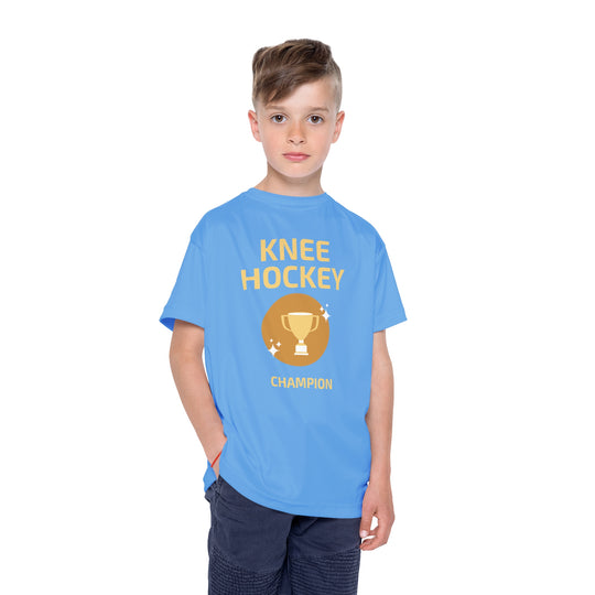 "Knee Hockey Champion" - Kids Sports T-Shirt