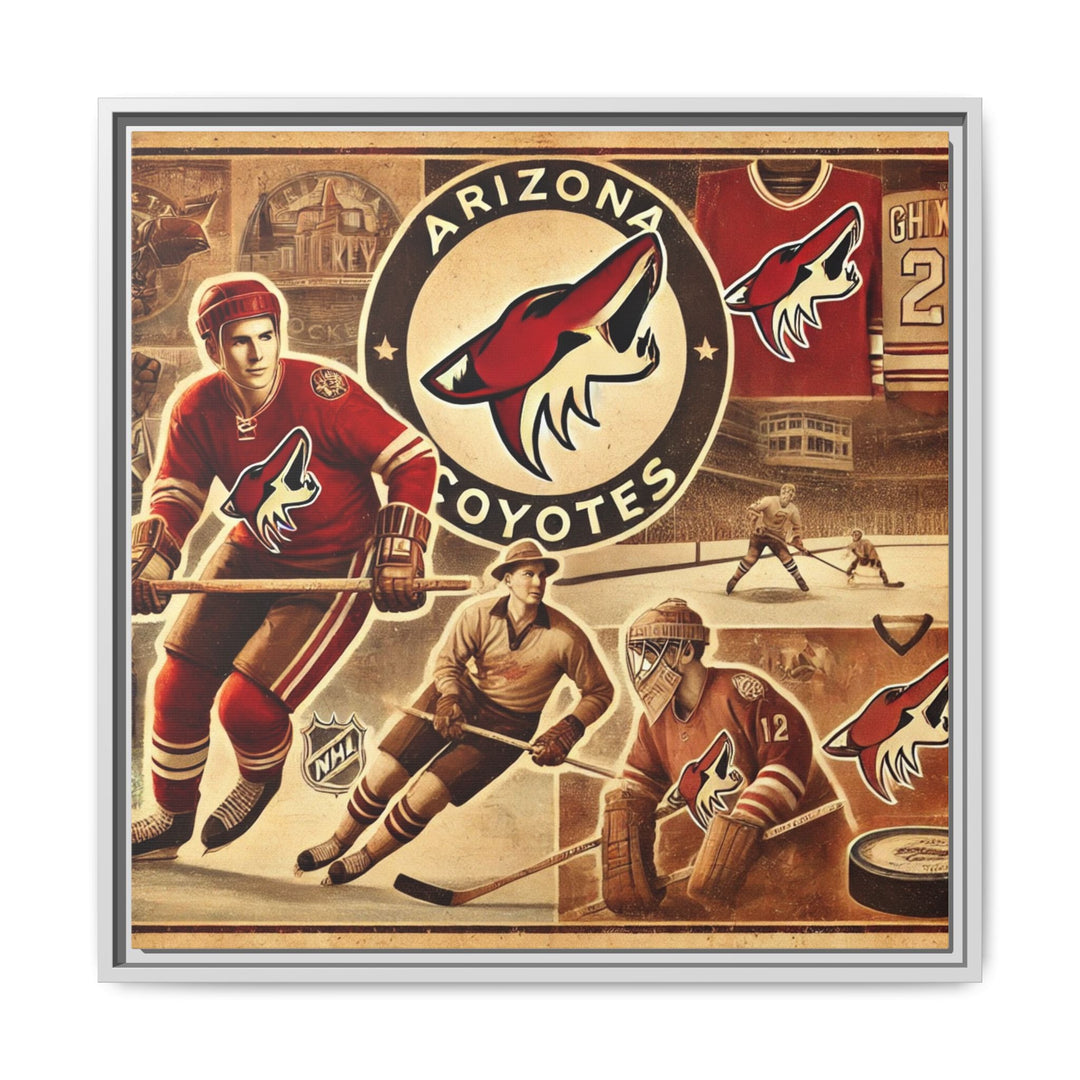 "Vintage Arizona Coyotes"  - Matte Canvas, Framed