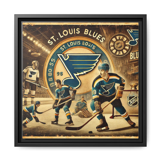 "Vintage St. Louis Blues"  - Matte Canvas, Framed