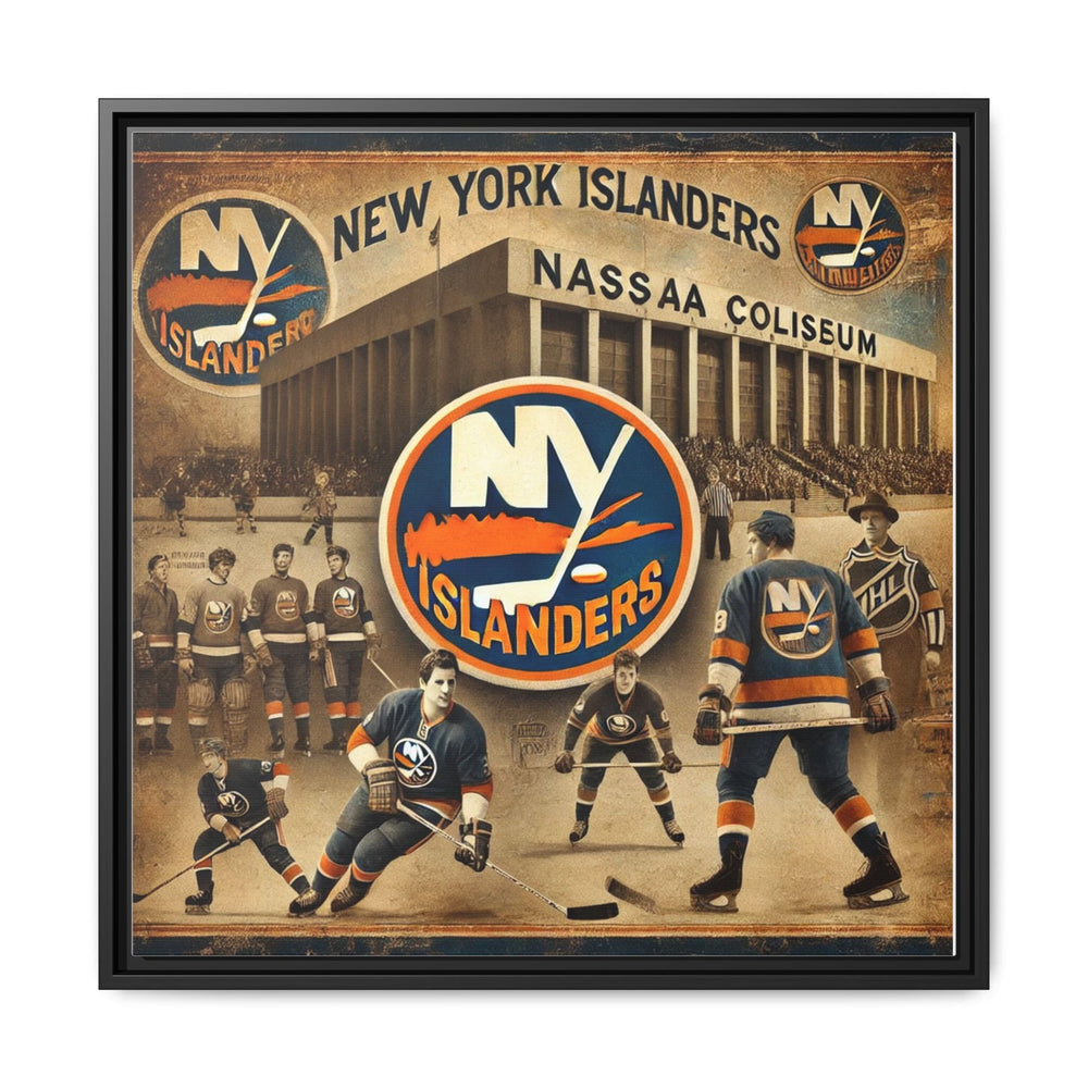 "Vintage New York Islanders"  - Matte Canvas, Framed