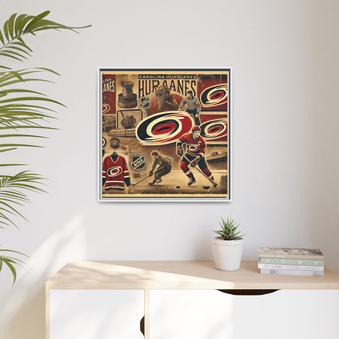 "Vintage Carolina Hurricanes"  - Matte Canvas, Framed