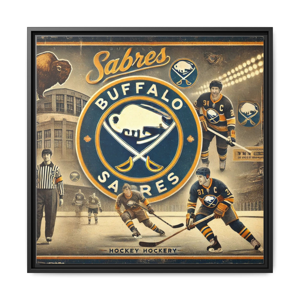 "Vintage Buffalo Sabres"  - Matte Canvas, Framed