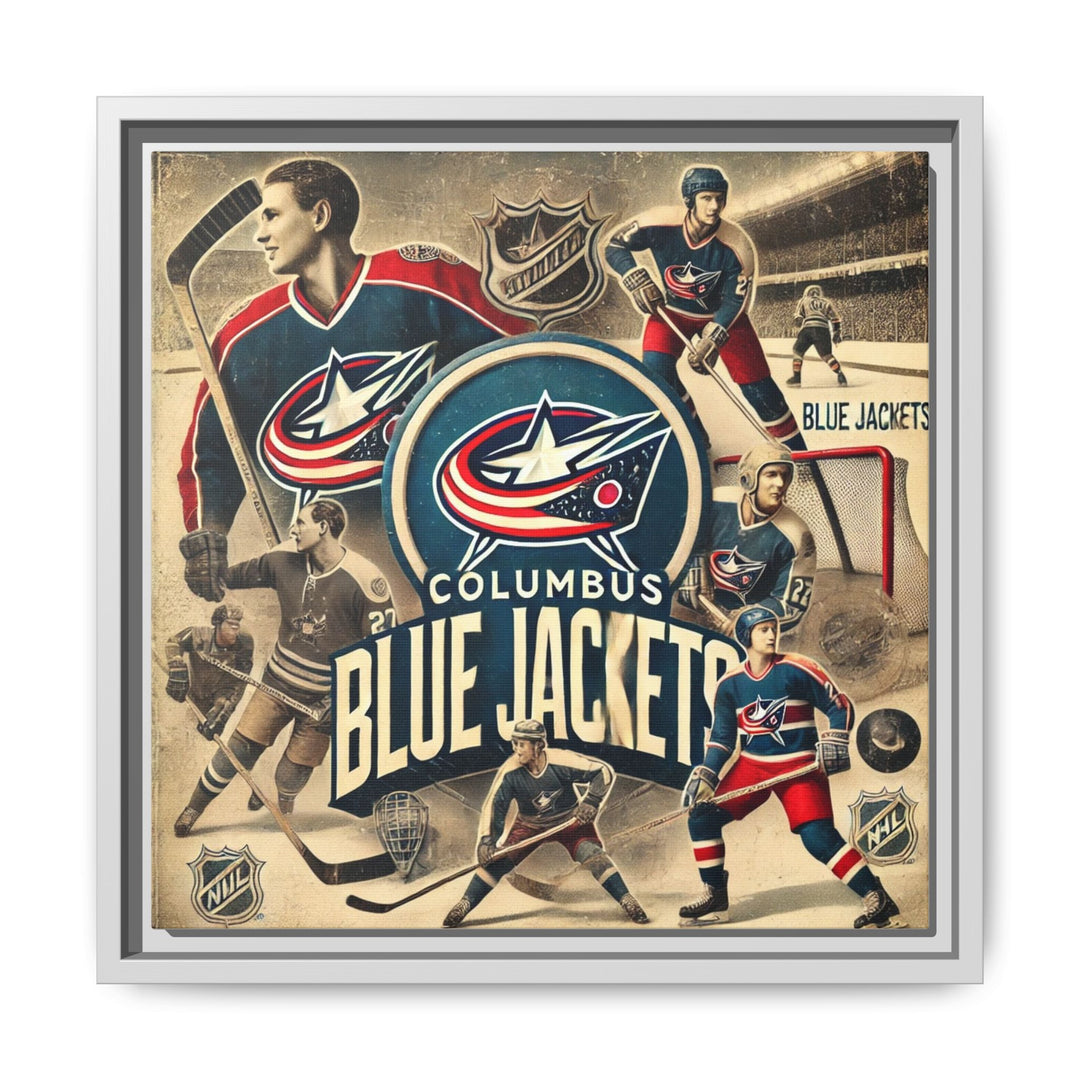 "Vintage Columbus Blue Jackets"  - Matte Canvas, Framed