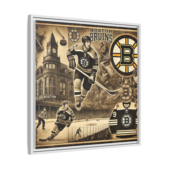 "Vintage Boston Bruins"  - Matte Canvas, Framed