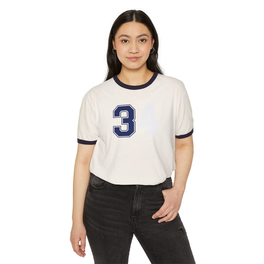 "Ringer #34 - Matthews" - Cotton Ringer T-Shirt