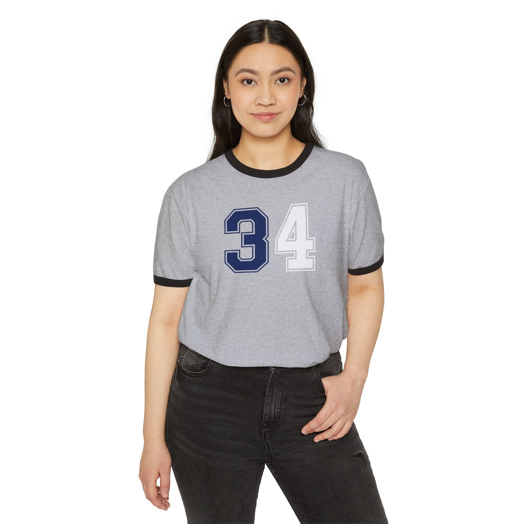 "Ringer #34 - Matthews" - Cotton Ringer T-Shirt