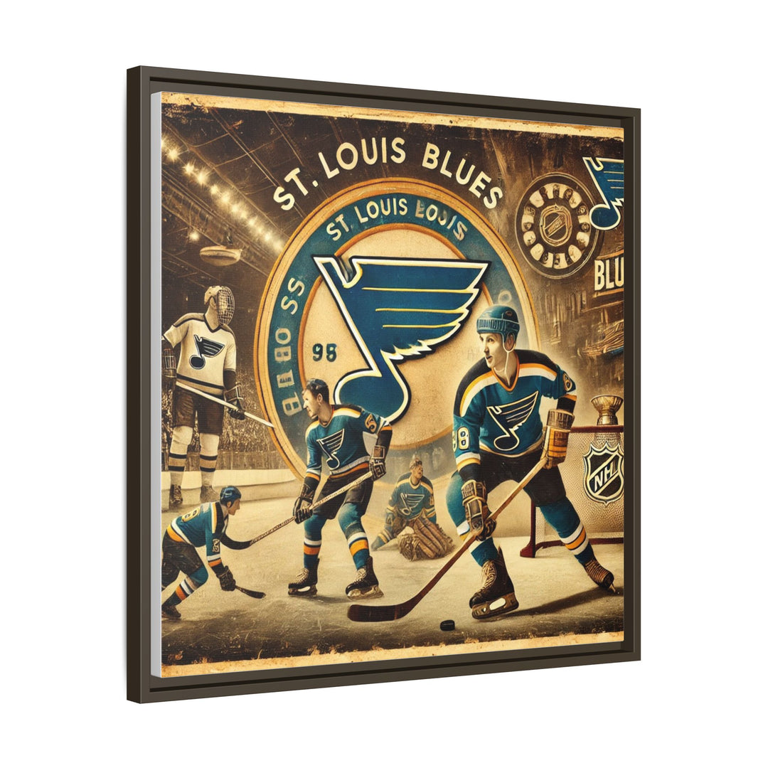 "Vintage St. Louis Blues"  - Matte Canvas, Framed