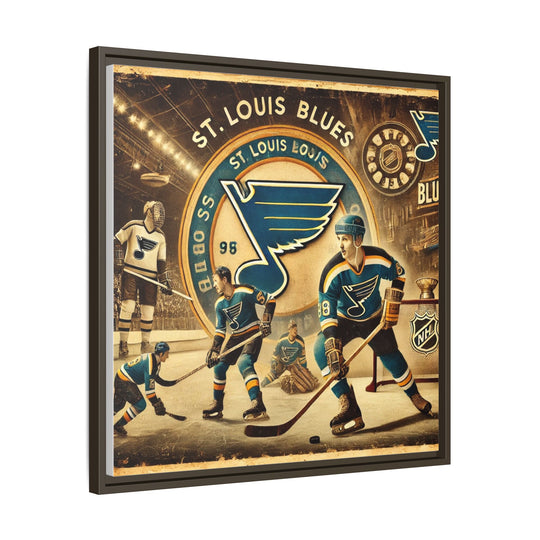"Vintage St. Louis Blues"  - Matte Canvas, Framed