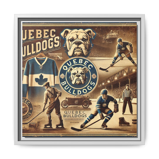 "Vintage Quebec Bulldogs"  - Matte Canvas, Framed