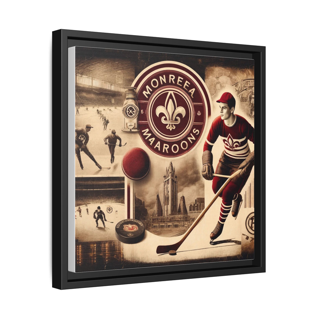 "Vintage Montreal Maroons"  - Matte Canvas, Framed
