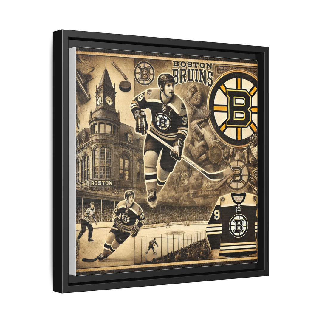 "Vintage Boston Bruins"  - Matte Canvas, Framed