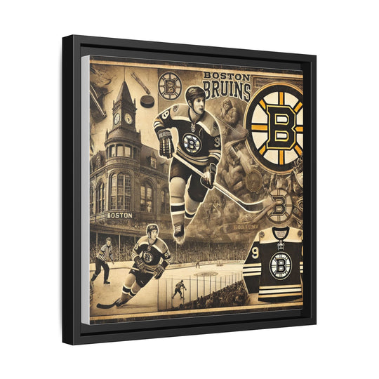 "Vintage Boston Bruins"  - Matte Canvas, Framed
