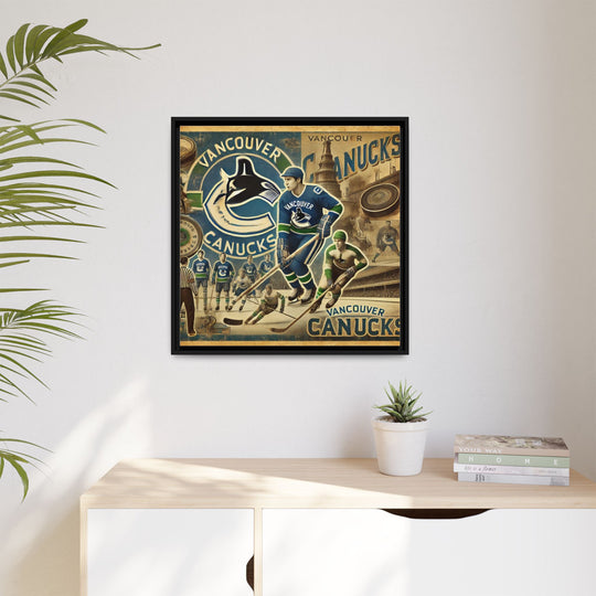 "Vintage Vancouver Canucks"  - Matte Canvas, Framed