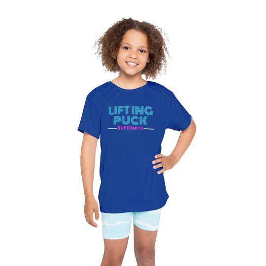 "Lifting Puck, Super Mite" - Kids Sports T-Shirt