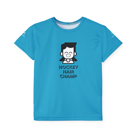 "Hockey Hair Champ" - Kids Sports T-Shirt