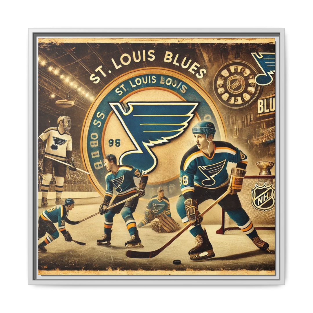 "Vintage St. Louis Blues"  - Matte Canvas, Framed