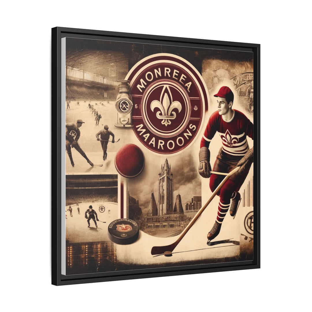 "Vintage Montreal Maroons"  - Matte Canvas, Framed
