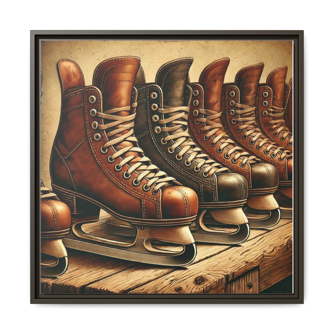 "Vintage Skates"  - Matte Canvas, Framed