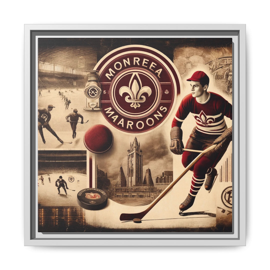 "Vintage Montreal Maroons"  - Matte Canvas, Framed