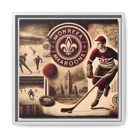 "Vintage Montreal Maroons"  - Matte Canvas, Framed