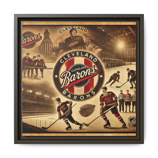 "Vintage Cleveland Barons"  - Matte Canvas, Framed