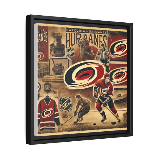 "Vintage Carolina Hurricanes"  - Matte Canvas, Framed