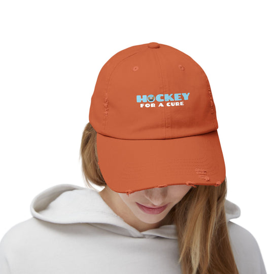 "Hockey For A Cure" -  Distressed Cap