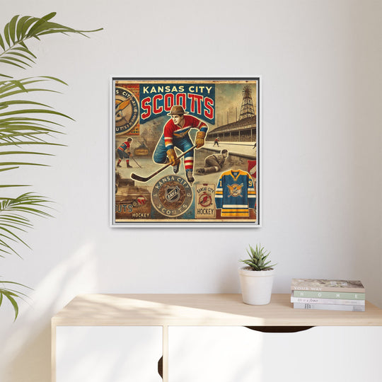 "Vintage Kansas City Scouts  - Matte Canvas, Framed