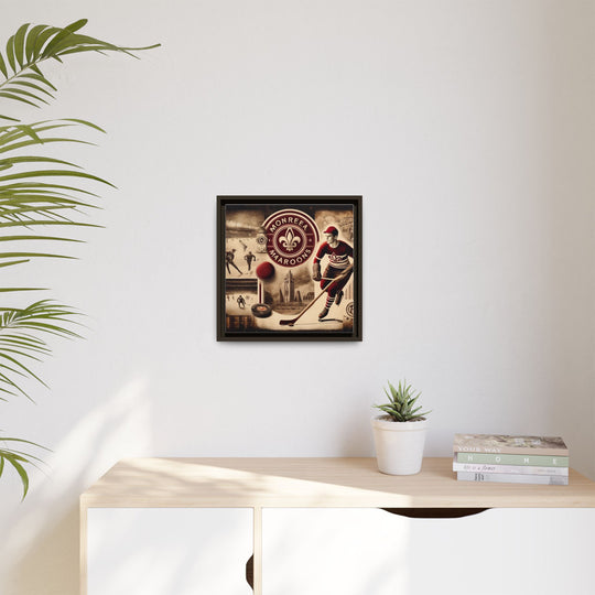 "Vintage Montreal Maroons"  - Matte Canvas, Framed