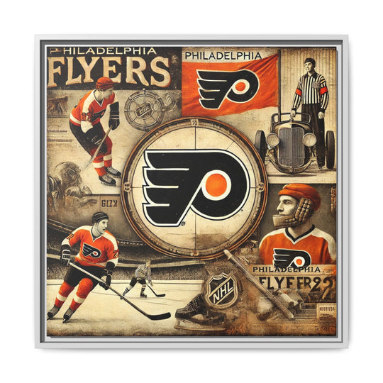"Vintage Philadelphia Flyers"  - Matte Canvas, Framed
