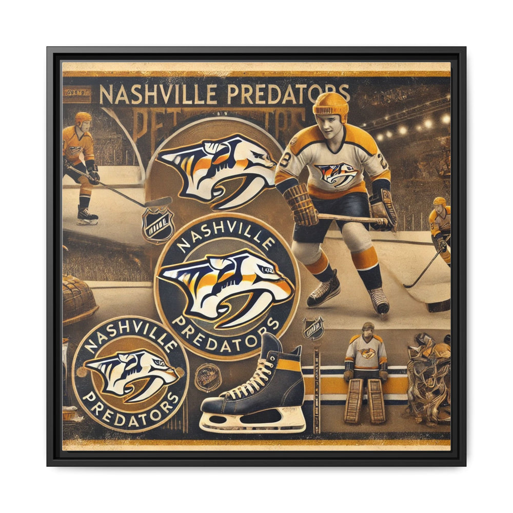 "Vintage Nashville Predators"  - Matte Canvas, Framed