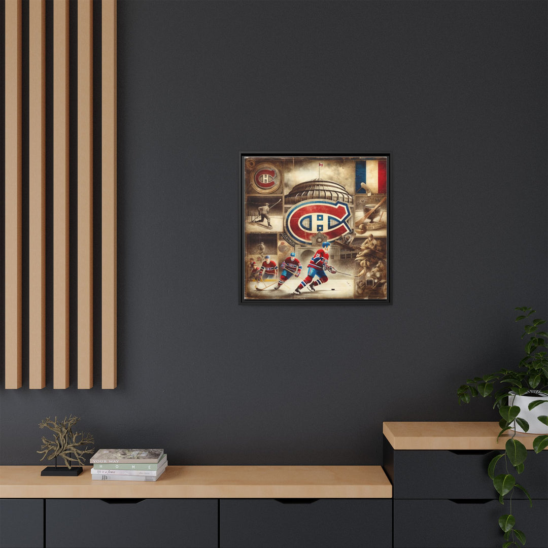 "Vintage Montreal Canadiens"  - Matte Canvas, Framed