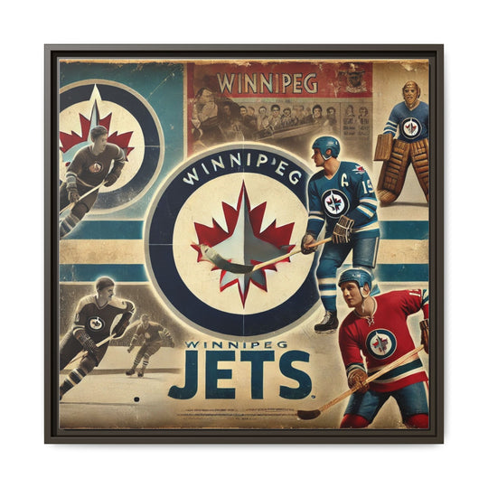 "Vintage Winnipeg Jets"  - Matte Canvas, Framed