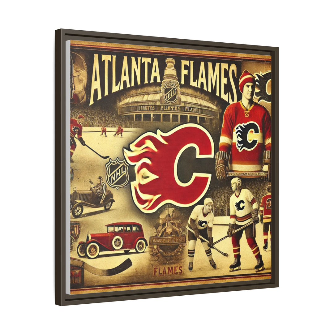 "Vintage Atlanta Flames"  - Matte Canvas, Framed