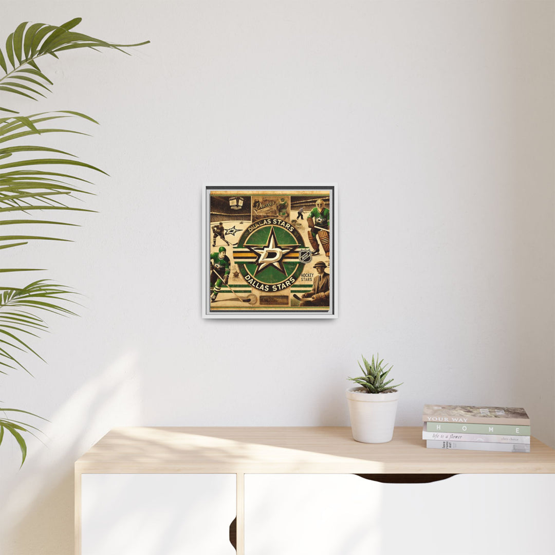 "Vintage Dallas Stars"  - Matte Canvas, Framed