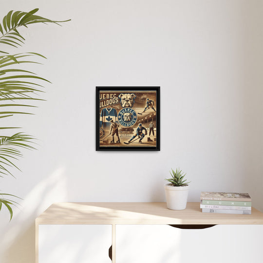 "Vintage Quebec Bulldogs"  - Matte Canvas, Framed