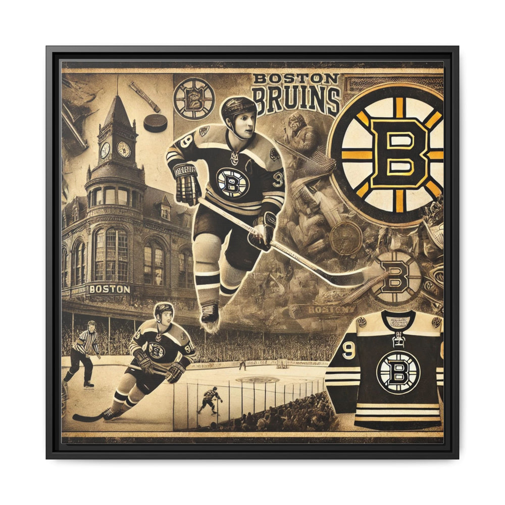 "Vintage Boston Bruins"  - Matte Canvas, Framed