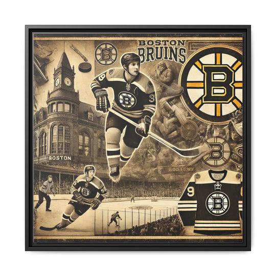 "Vintage Boston Bruins"  - Matte Canvas, Framed