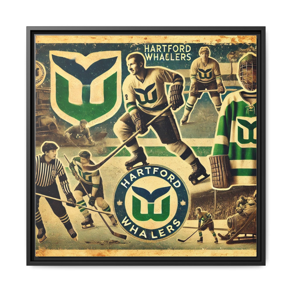 "Vintage Hartford Whalers"  - Matte Canvas, Framed