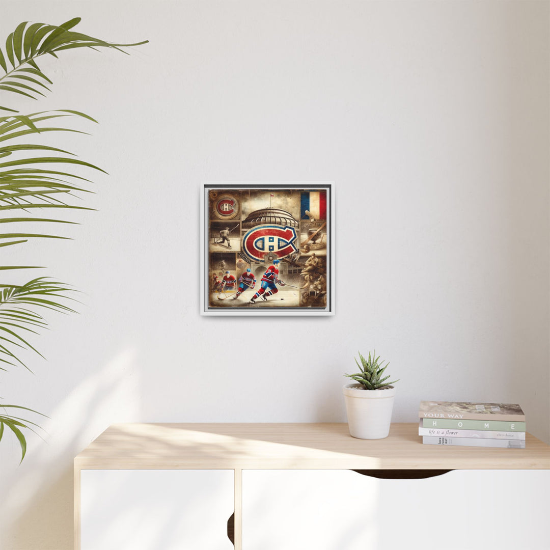 "Vintage Montreal Canadiens"  - Matte Canvas, Framed